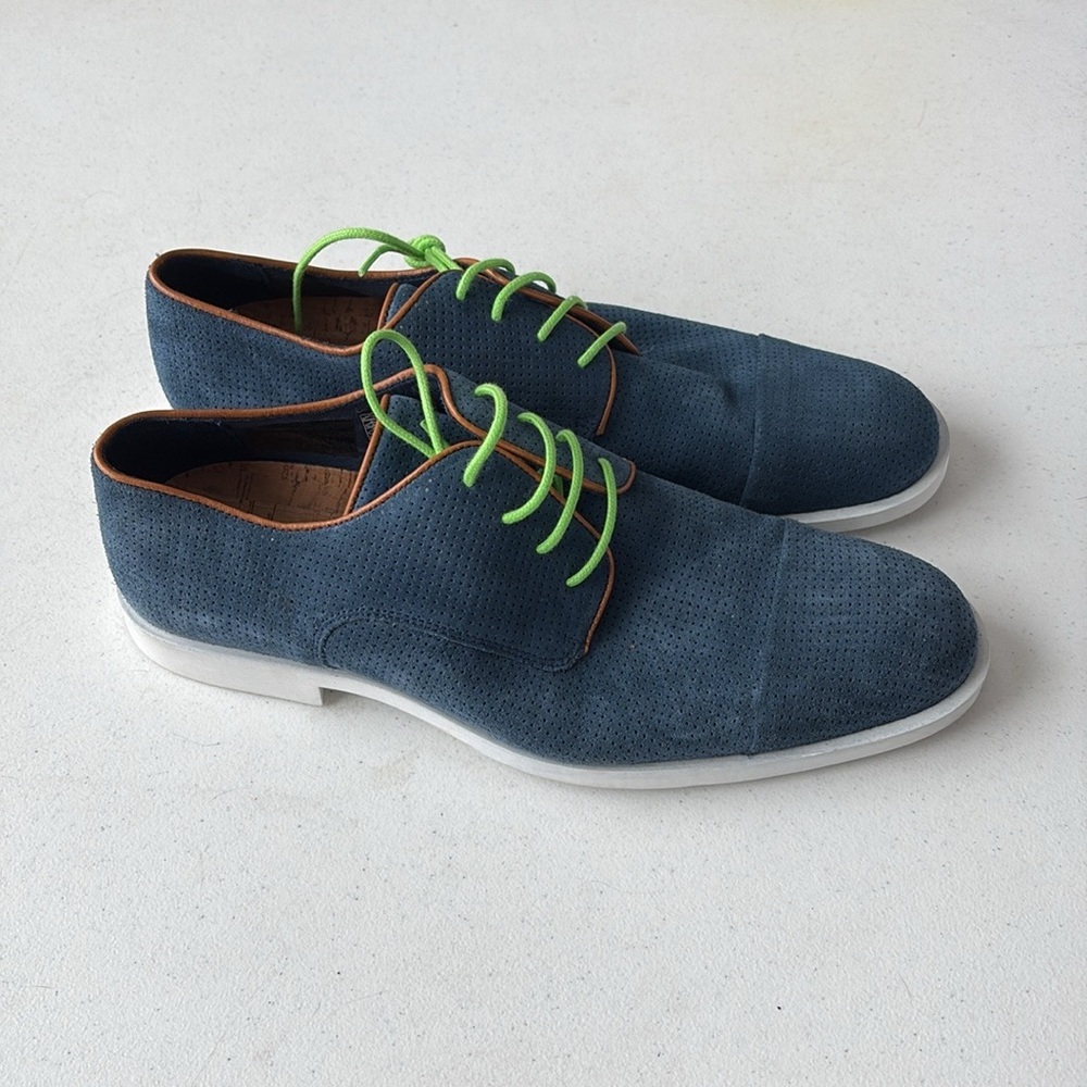 Moods of Norway Blue Suede Oxfords EU 45